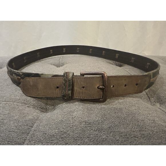 Camo Leather Belt Men's size XL 42-44 - Picture 1 of 6
